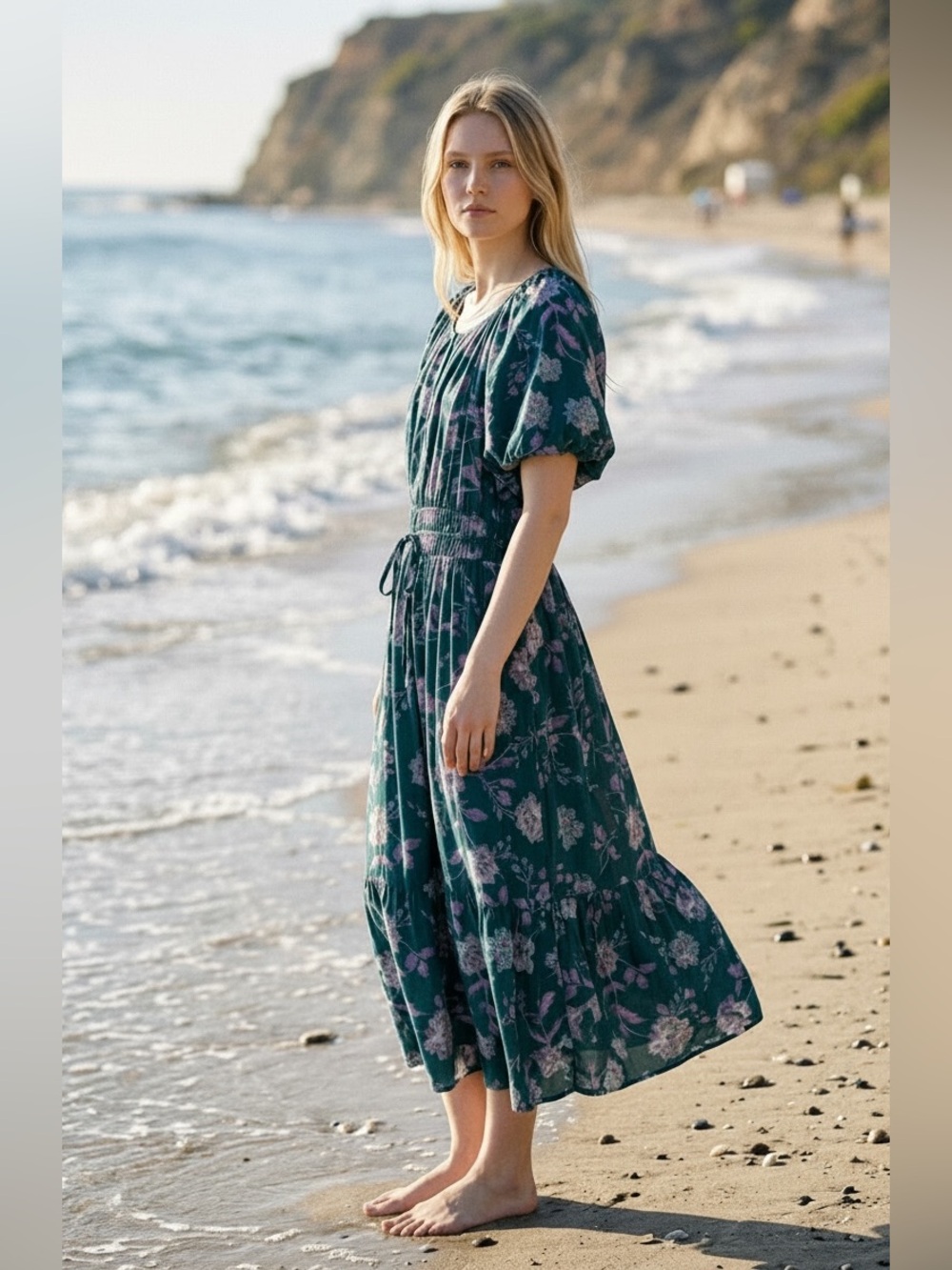 Women’s plus size 1X angels forever young midi dress boho cottage summer dress